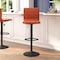 Flash Furniture Cognac Vinyl Adjustable Barstool with Black Base CH-92023-1-BRBK-GG - alternate 1